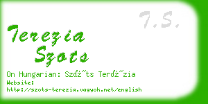 terezia szots business card